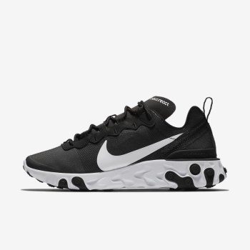 Nike React Element 55 - Női Utcai Cipő - Fekete/Fehér